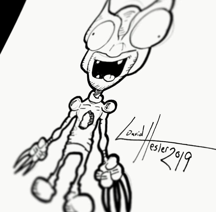 ZombiesThree's tweet photo. Got a little weird during my #sketching session tonight. #Wolverine probably wouldn’t cut it as a little #zombie anyway. #Marvel #doodle https://t.co/T9kzNdeBwd
