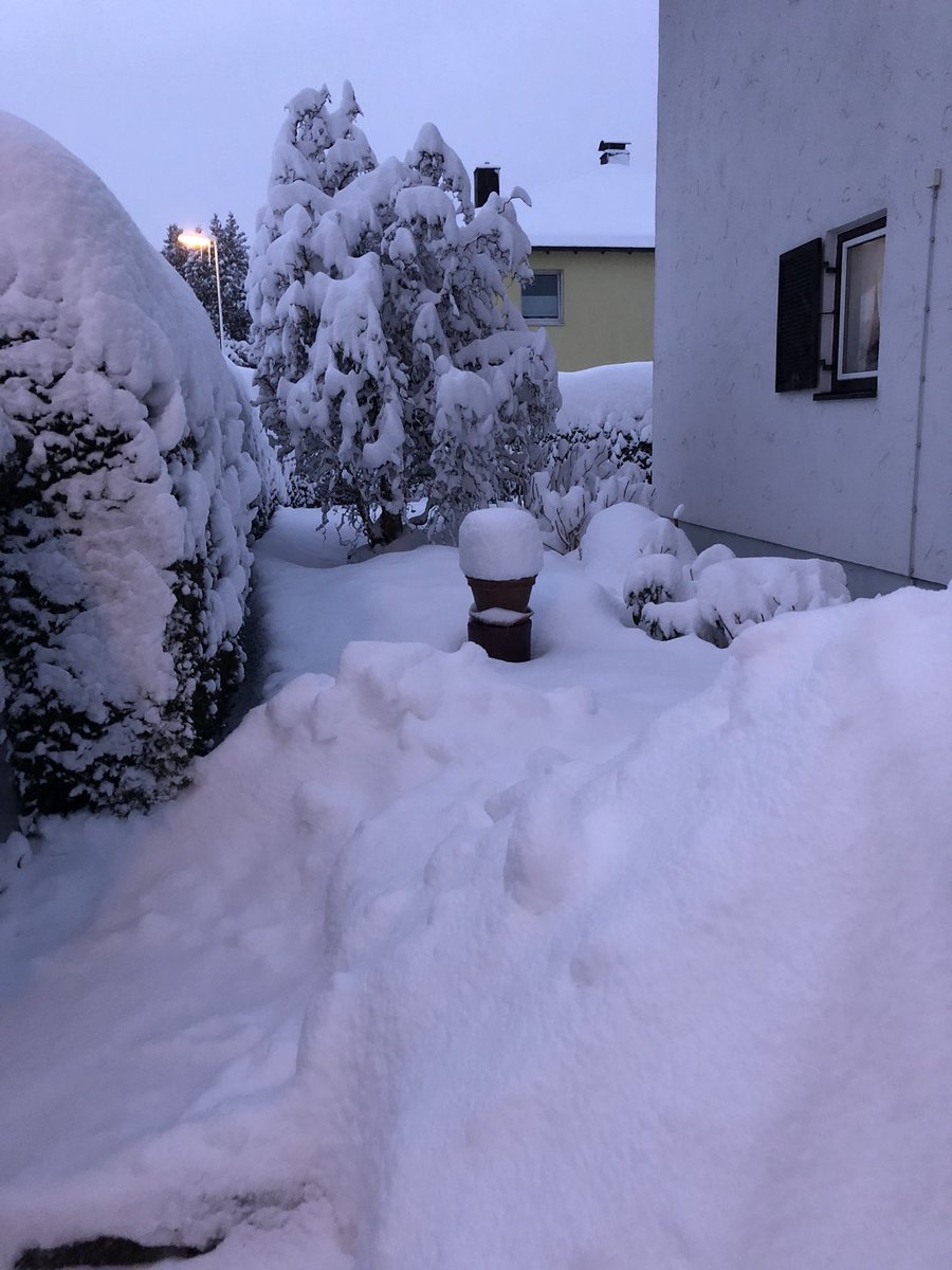 Mein Handy fällt runter, meine Medikamente fallen runter, meine Flasche rollt auf den Boden - kann heute nicht in die Arbeit, bei den Mengen an Schnee geht das nicht gut