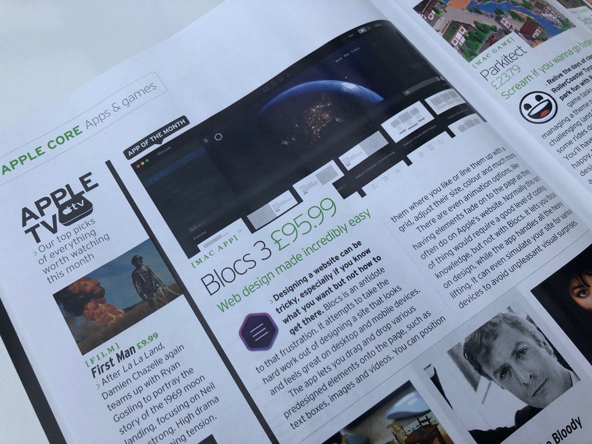 blocsapp's tweet image. We are so pleased to see @blocsapp got app of the month in the latest edition of Mac Format 🙌🏻. What a way to start the weekend #blocsrocks #web #design #appofthemonth #MacFormat #mac #ui #userinterface #Fridayfeeling