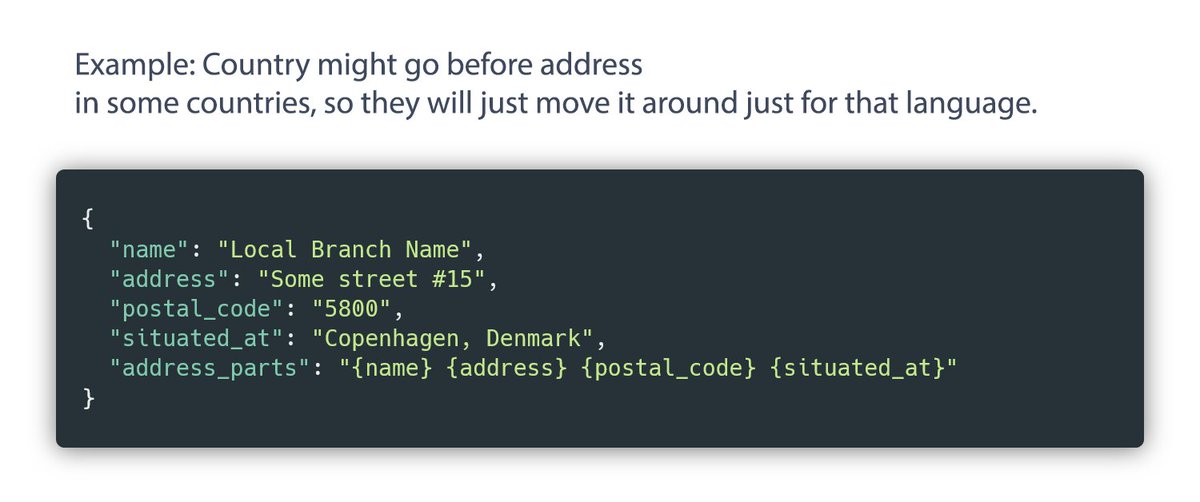 d_m_hristov's tweet image. #vuei18n tip. Dont split up sentences because of dynamic markup, use component interpolation. kazupon.github.io/vue-i18n/guide… 
Translators can even move parts around if needed. 
Nice work @kazu_pon #VueJS
