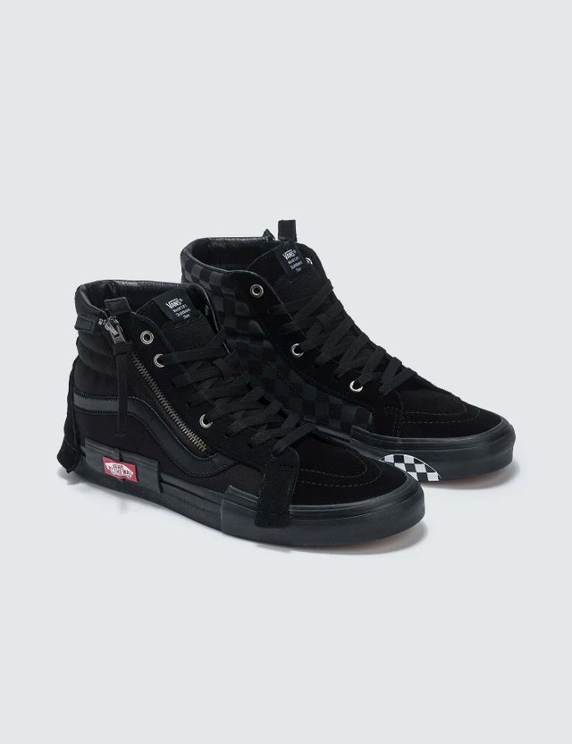 vans sk8 hi cut and paste black