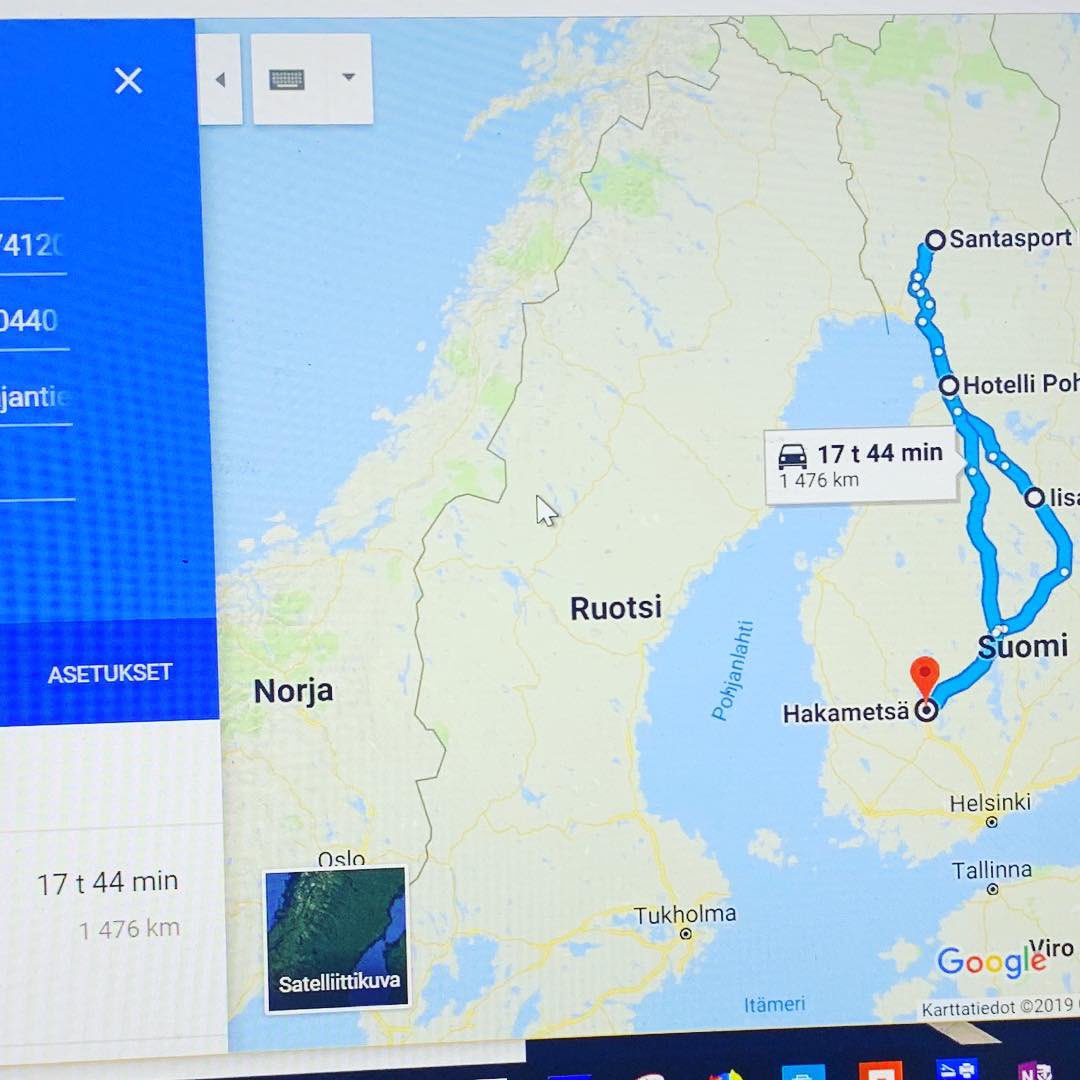 Coachin arkea... aikaa on 17.44 h ja matkaa 1476 km. Laatuaikaa 😊. Onneksi #tampere josta lyhyt matka kaikkialle. @mestisfi @tampereenkoovee #kohtipohjoista #villasukat #vastamelukuulokkeet
