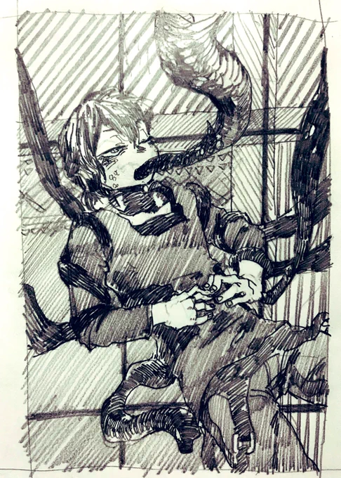 黒コノハらくがき。 