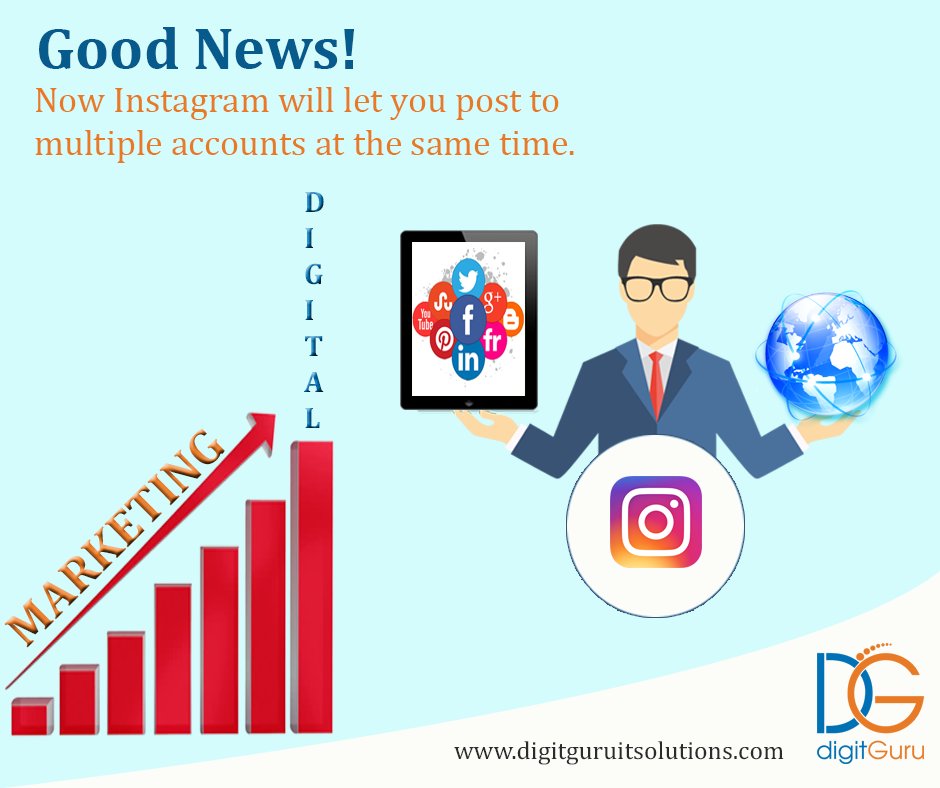 digit_Guru's tweet photo. Good news! Now INSTAGRAM will let you post to multiple accounts at the same time.

#InstagramUpdate #InstagramMarketing #SocialMediaUpdates #LatestTechUpdates #DigitalMarketing #DigitalMarketingAgency #Social #SocialMedia #DigitGuruITSolutions https://t.co/Q4ogrX1WQL