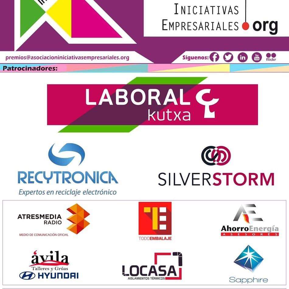 Porque creemos firmemente en que el emprendimiento es el motor que hace despegar un país seremos uno de los patrocinadores de la V edicion de los premios iniciciativas empresariales.