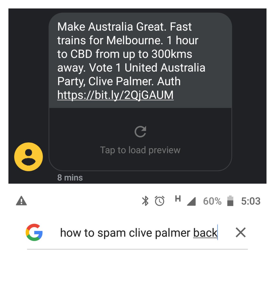 shesanoddity's tweet photo. How do I revenge-spam 
#petty #auspol https://t.co/fOZX4AgDNC