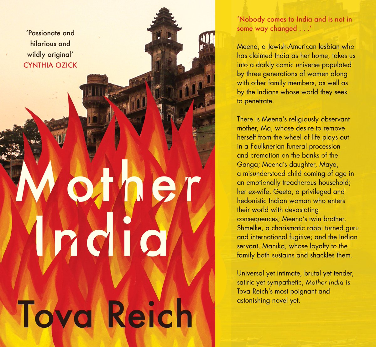 SiyahiJaipur's tweet photo. Catch Tova Reich talk about her book #MotherIndia at @KeralaLitFest. Saturday, Jan 12, 4:45 pm at Kozhikode Beach. The book has been named a Finalist for the National Jewish Book Award in Fiction. @PanMacIndia @teestaguha https://t.co/8ZvFyRiaKh