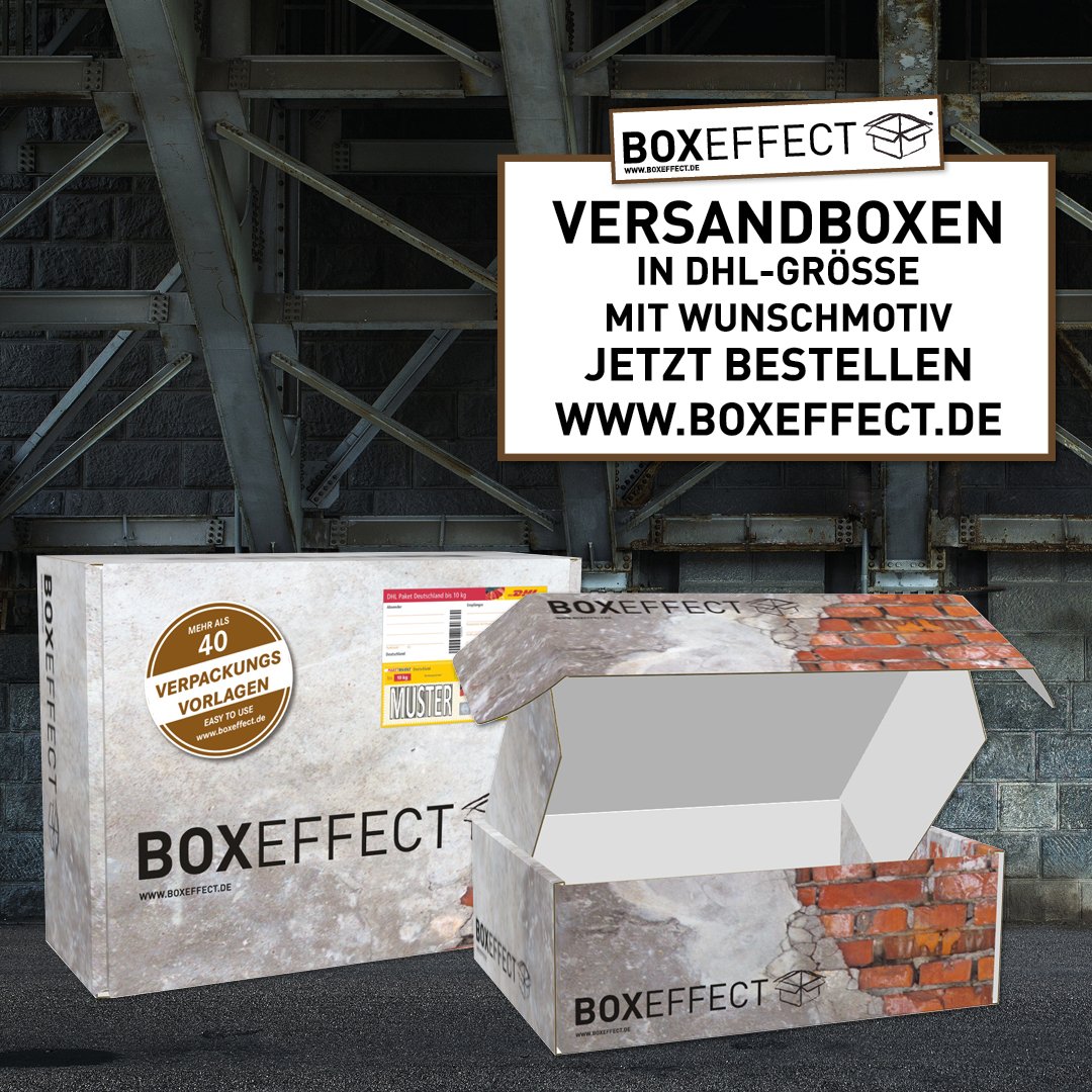 boxeffect's tweet image. Versandboxen in allen DHL-Größen jetzt selber gestalten und direkt drucken. Schon ab 1 Stk. möglich. boxeffect.de #Versandbox #Marketing #Werbung #packagingdesign #Geschenkideen