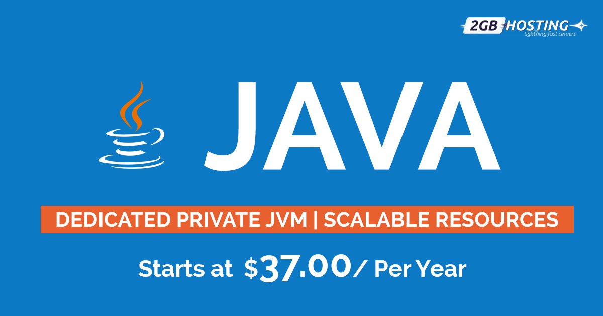2gbhosting's tweet image. We provide Java Shared Hosting With Secure and Dedicated Private JVM. Know more about Java Shared Hosting Features. 
2gbhosting.com/java-hosting
#JavaSharedHosting #2gbhosting #Javahosting