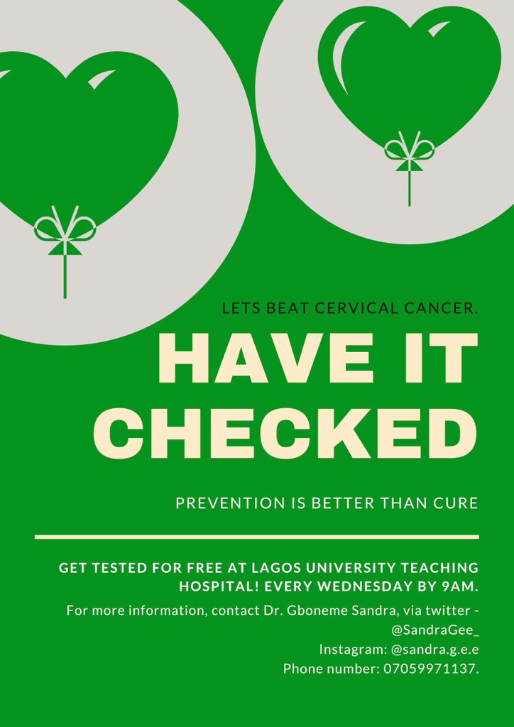 SandraGee_'s tweet image. #CheatOnCervicalCancer @SMILEWithmeNGO @Deekachy_md 

#TopTenTipsOnCervicalCancer.