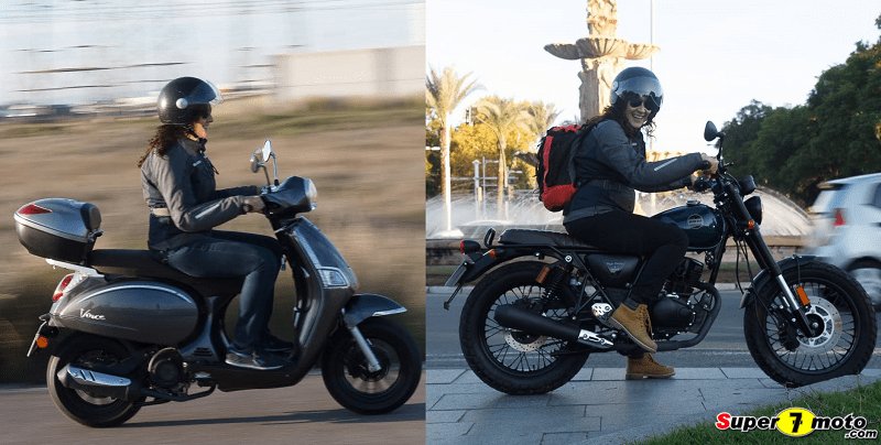 super7moto's tweet photo. Prueba MH Vince y MH Bogga Rocker, mismo corazón disitinta piel #caferacer #scooter #vintage #El7Grasiento @MH_Motorcycles https://t.co/nSkzf2dWXE