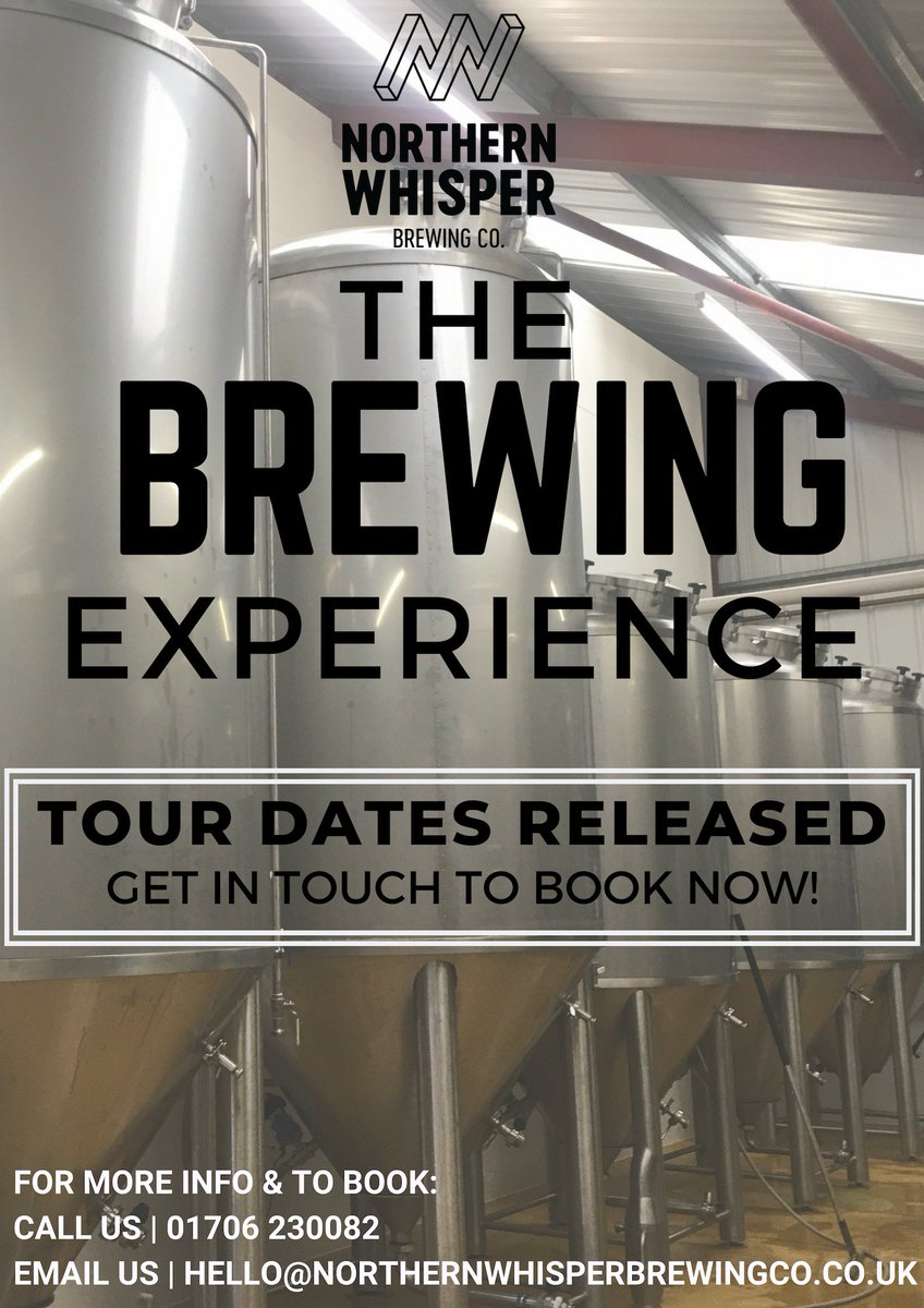 Book yourself on to our brewery Tours & see where the magic happens!!! #craftbeer #northernwhisper #brewerytours #whatsonlancashire #rossendale #bornbredbrewed