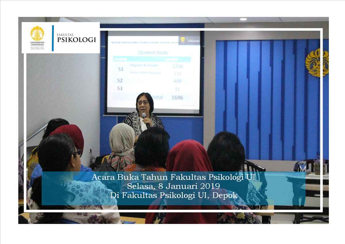 psikologi_ui's tweet photo. Menyambut Tahun Baru 2019 Fakultas Psikologi Universitas Indonesia (FPsi UI) Gelar acara Buka Tahun 2019. https://t.co/rRaHgBb3wK
#fpsiui2019 #psikologiui https://t.co/M1K5F1QXpZ