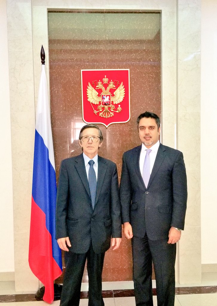 AfghanistanInLK's tweet photo. Ambassador @MAshrafHaidari met his #Russian counterpart Ambassador Yury B. Materiy, exchanging views on a number of such regional concerns as #terrorism, #radicalism & #criminality. These threats not only destabilize #Afghanistan but also the rest of the region. https://t.co/abeZFNfBGU