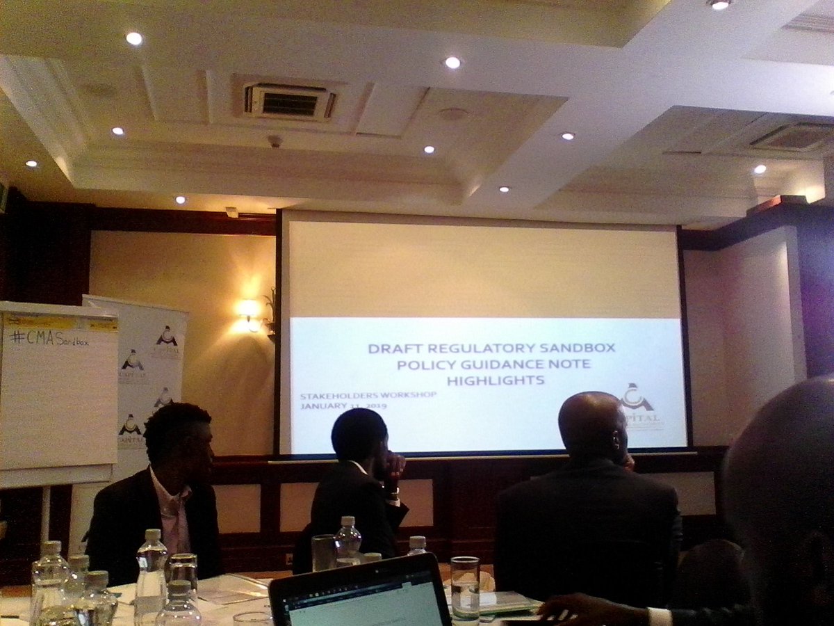 We are represented at the stakeholders consultation workshop on the draft regulatory SandBox Policy Guidance Note (PGN) @CMAKenya @NEMofficial @LaikipiaHub #cmasandbox