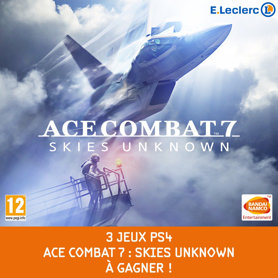 Leclerc_JV's tweet photo. #Jeu J-7 avant la sortie de l'intense #AceCombat7 ! Pour fêter ça, on vous propose de jouer pour gagner votre exemplaire du jeu 😀
RT + follow @Leclerc_JV et @BandaiNamcoFR 🙌 (TAS le 18.01)

Règlement ▶️ https://t.co/f0xs1ZOes7
Précommandez par ici ▶️ https://t.co/WdAJoS5odU https://t.co/bPZJAb2mpc