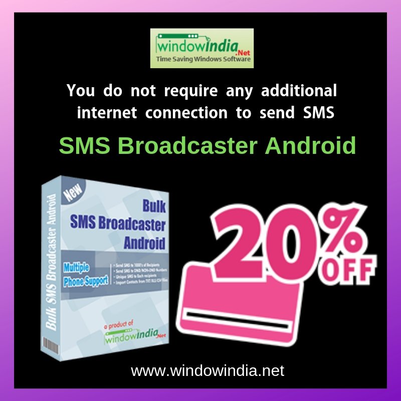WindowIndia1's tweet image. software has no &apos;Do Not Disturb&apos; or DND restriction
#bulktextmessagingsoftware #android bulksmssender #groupsmssender
windowindia.net/bulk-sms-andro…