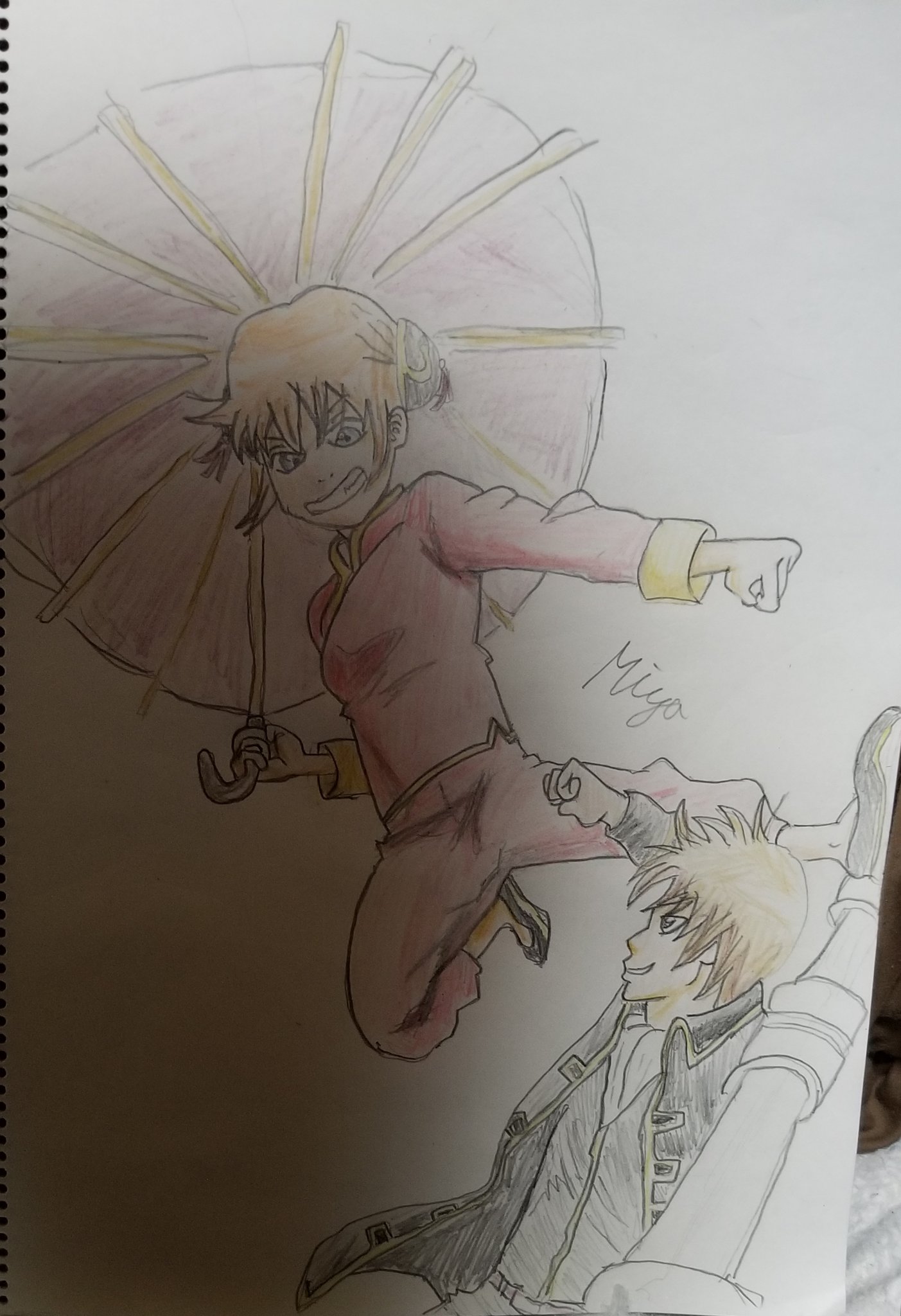 テリー 神楽と沖田を描いてみた よければ動画も見てね T Co 9tgfb0enfj イラスト練習 イラスト 銀魂 神楽 沖田総悟 沖神 相互フォロー T Co Fj87zacvvi Twitter