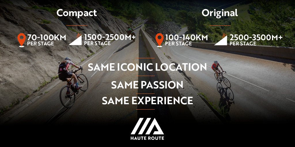 No more excuses 💪🏻. Tag a cycling partner below and make sure they know that this year ALL excuses are banned, especially now that the <a href="/Haute_Route/">HauteRoute</a> has two different course options to choose from for the 3-day events ⬇️. #HauteRoute