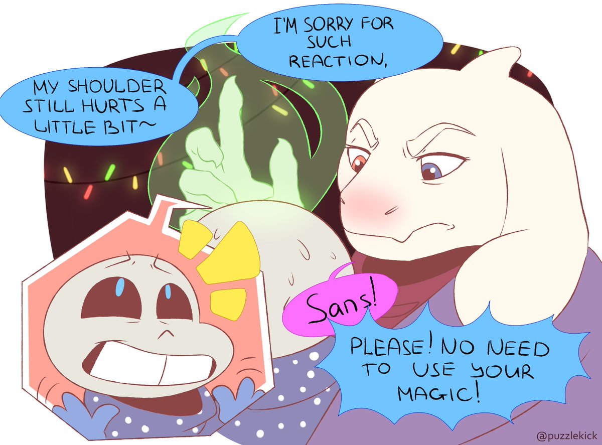 puzzlekick's tweet photo. It`s like a new year doddle, really late new year doddle lol 
Part 1.
#soriel #underswap #sans #toriel https://t.co/Vluf9IIxwC
