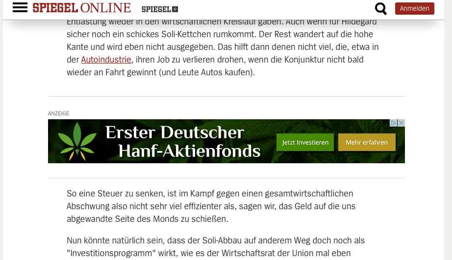 Verkaufen Google und Facebook wirklich meine Daten, um mir dann so eine Werbung hier zu präsentieren? Was glauben die denn eigentlich, was ich für ein Mensch bin?