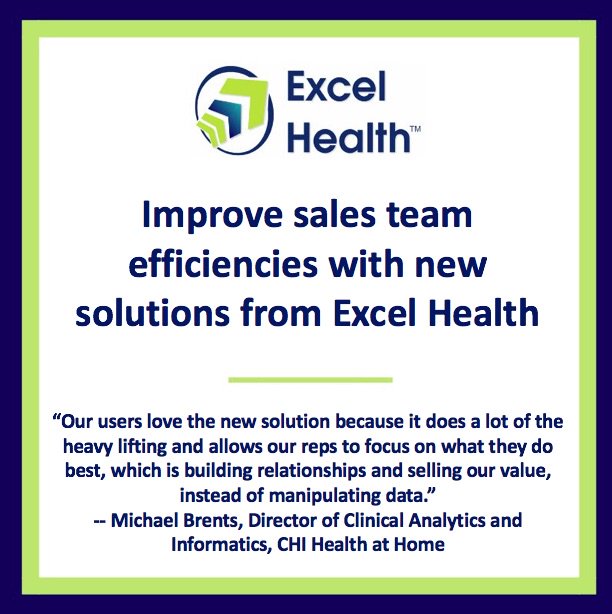 TrellaHealth's tweet photo. Excel Health Announces New Software Solutions to Automate Market Development Processes for Post-Acute Care Providers https://t.co/oeZHbOhtsd #homehealth #hospice #excelhealth https://t.co/v0ejHk9kXb
