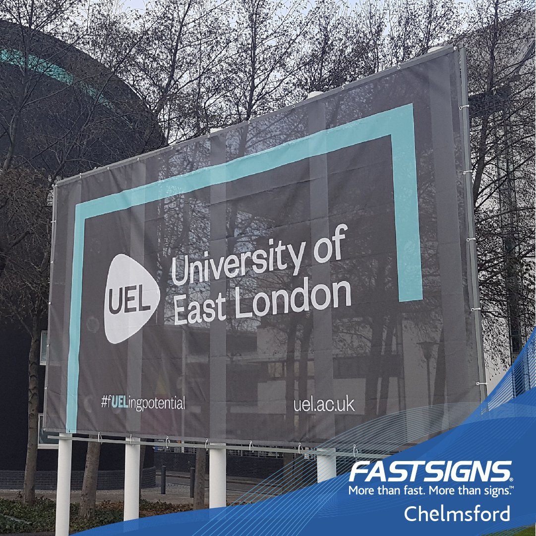 FASTSIGNS863's tweet image. Todays mesh banner installation for @UEL_News. 🙂#meshbanner #banner #banners #fastsigns