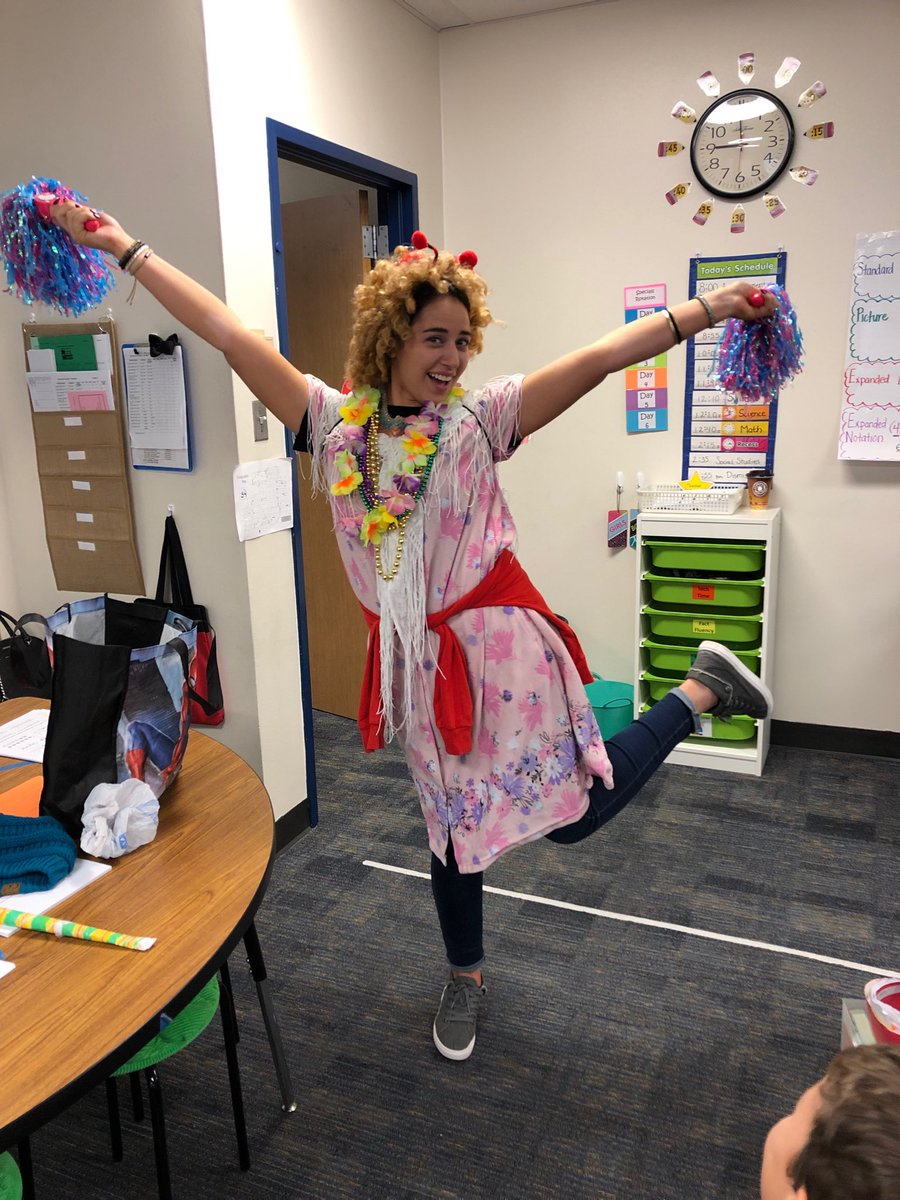 vivgaunt's tweet photo. Ms Paniaguas class earned ‘dress up the teacher’ 😂⁦@paniagua3rd⁩ #ncepride https://t.co/xQbH4GQPVd