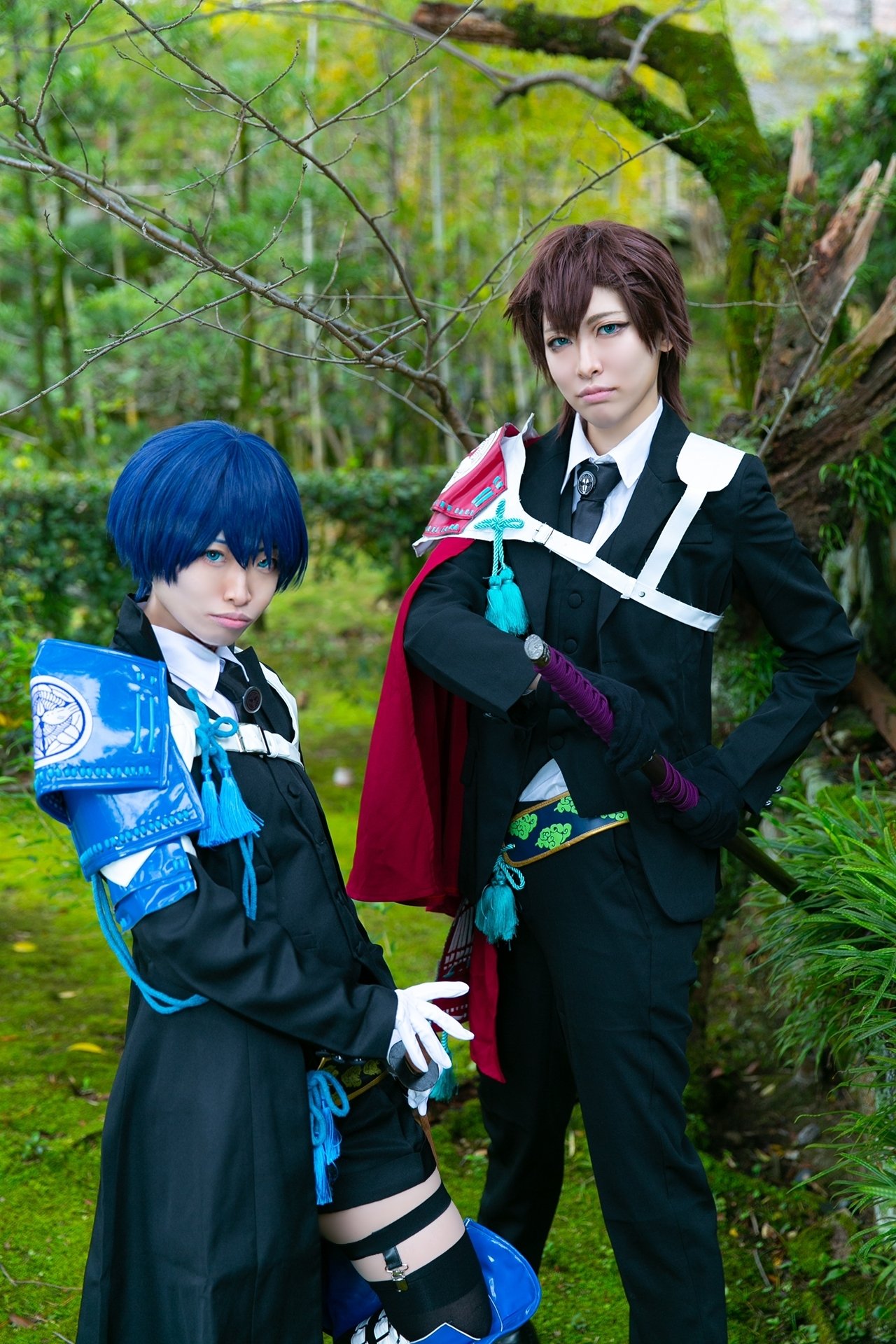 謙信景光　コストモM ウィッグ+模造刀付き Costomo製 刀剣乱舞 謙信景光 コスプレ衣装 模造刀付き 女性S