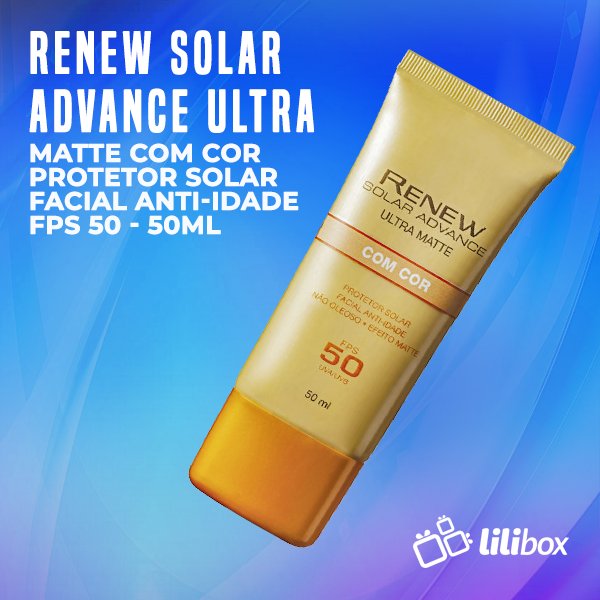 AppLiliBox's tweet image. Renew Solar Advance Ultra Matte com COR de base que oferece proteção a pele dos danos causados pelos raios UVA/UVB e proporciona uma aparência natural e uniforme. Sua fórmula é livre de óleo e adequada para todos os tipos de pele.

Compre a sua agora: bit.ly/2DPAQjm