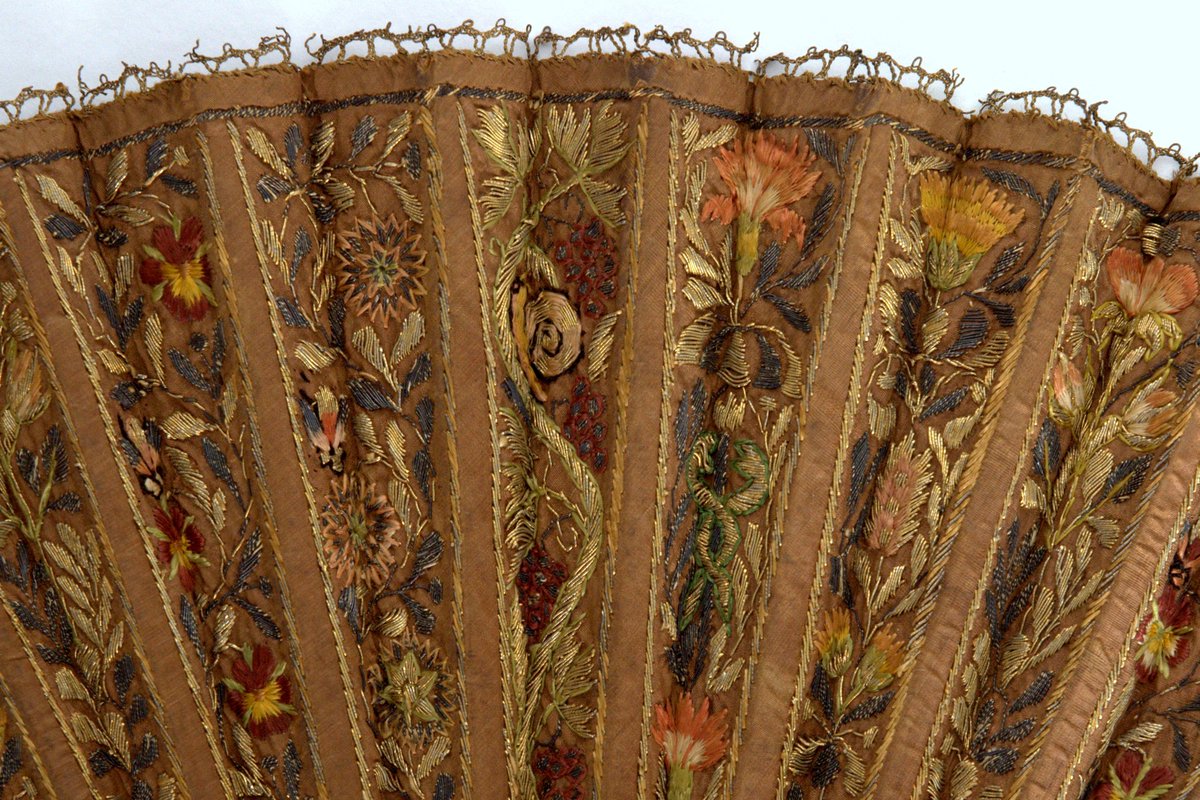 Our pick for #HeritageTreasures day has to be a late-Elizabethan period embroidered fan which we were thrilled to acquire in 2015 with support from @artfund, @HLFLondon and our wonderful Friends.