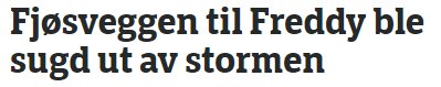 Freddy sliter her, altså. Takk for at dere er der det skjer, nrk.no!
