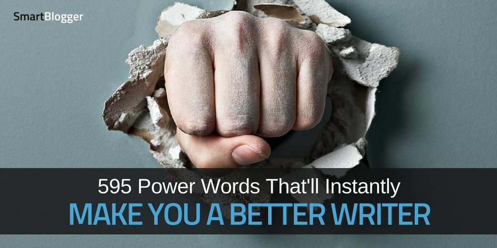 weroughwriters's tweet photo. Want to punch up your writing and make it more interesting? Take a look at this list of 595 "power words." https://t.co/ZsJWzZfORN

It's scientifically proven to make readers pay more attention. And it's easy. Takes like 30 seconds.

via @smartbloggerhq #blogging https://t.co/DJ4ZcjRGRT