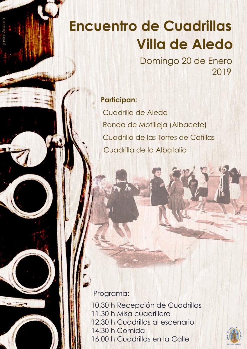 ENCUENTRO DE CUADRILLAS
Villa de Aledo

El próximo domingo 20 de enero ven a disfrutar del tradicional folklore en Aledo con nuestro encuentro de cuadrillas.
Ven a disfrutar de la música tradicional y de nuestra gastronomía en el corazón de Sierra Espuña.

No te arrepentirás.