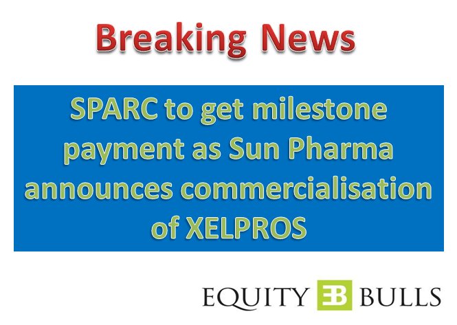 equitybulls's tweet photo. Sun Pharma Advanced Research Company Ltd to get milestone payment of $10 million and others on commercialisation of XELPROS by Sun Pharmaceutical Industries Ltd... #SPARC #SunPharma #MilestonePayment https://t.co/WoMp5pvFTJ