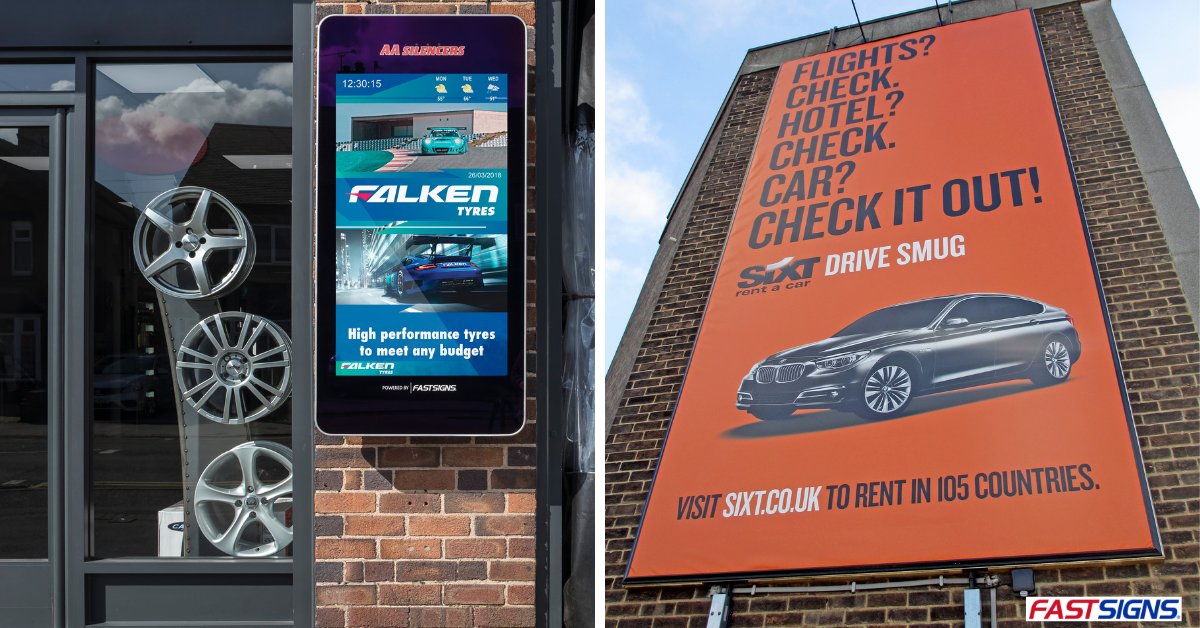 Use signs and visual graphics to introduce new features, benefits, and uses of your products or services. FASTSIGNS can help