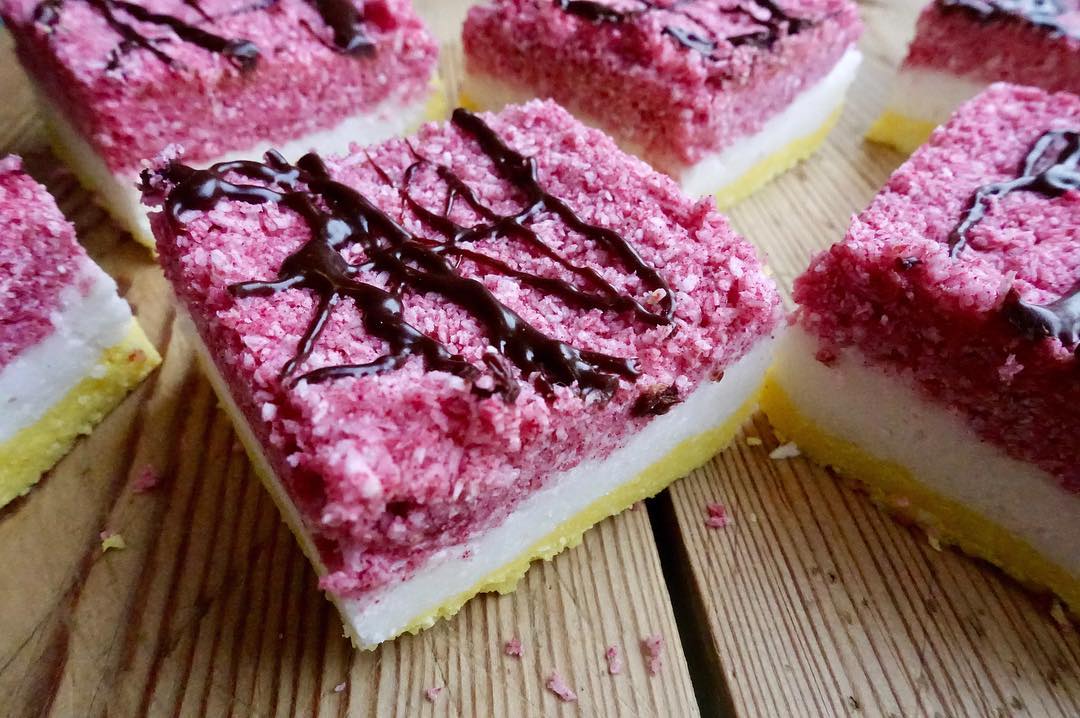 Excited to now stock some delicious cakes from Elspeth's Kitchen. This Rainbow Bounty contains organic cold-pressed coconut oil, food grade sweet orange essential oil, organic raw cacao, dates &amp; desiccated coconut 🌴😋🌱