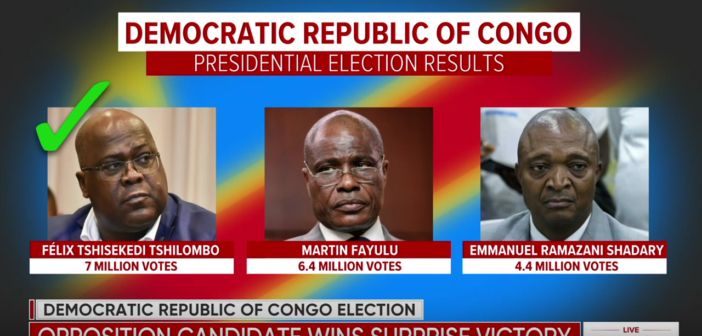 lovelyti's tweet photo. Congo election, Opposition candidate wins surprise victory in presidential race 
Read more via https://t.co/5RryU1ktDM: https://t.co/tmmWNOiV4A
#CongoElection https://t.co/5Cnc2urkUG
