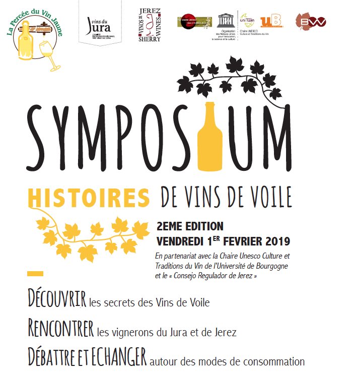 Symposium Histoires de Vins de Voile 🤩 Le 1er Février à Poligny, professionnels, journalistes et vignerons du Jura et de Jerez se réunissent à l’occasion de la 2e édition ! Événement réservé aux professionnels et journalistes de la filière viticole sur inscription obligatoire