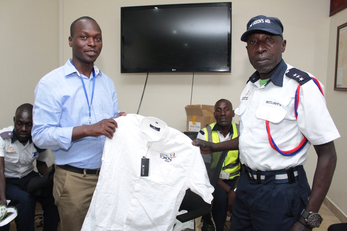 The <a href="/tomosigroup/">Tomosi Group</a> Group's Managing Director, Mr. Henry Obwoya Otto presents beautiful Group customised shirts to staff from different Units as we kick off the new year 2019.
#MadeInAfrica