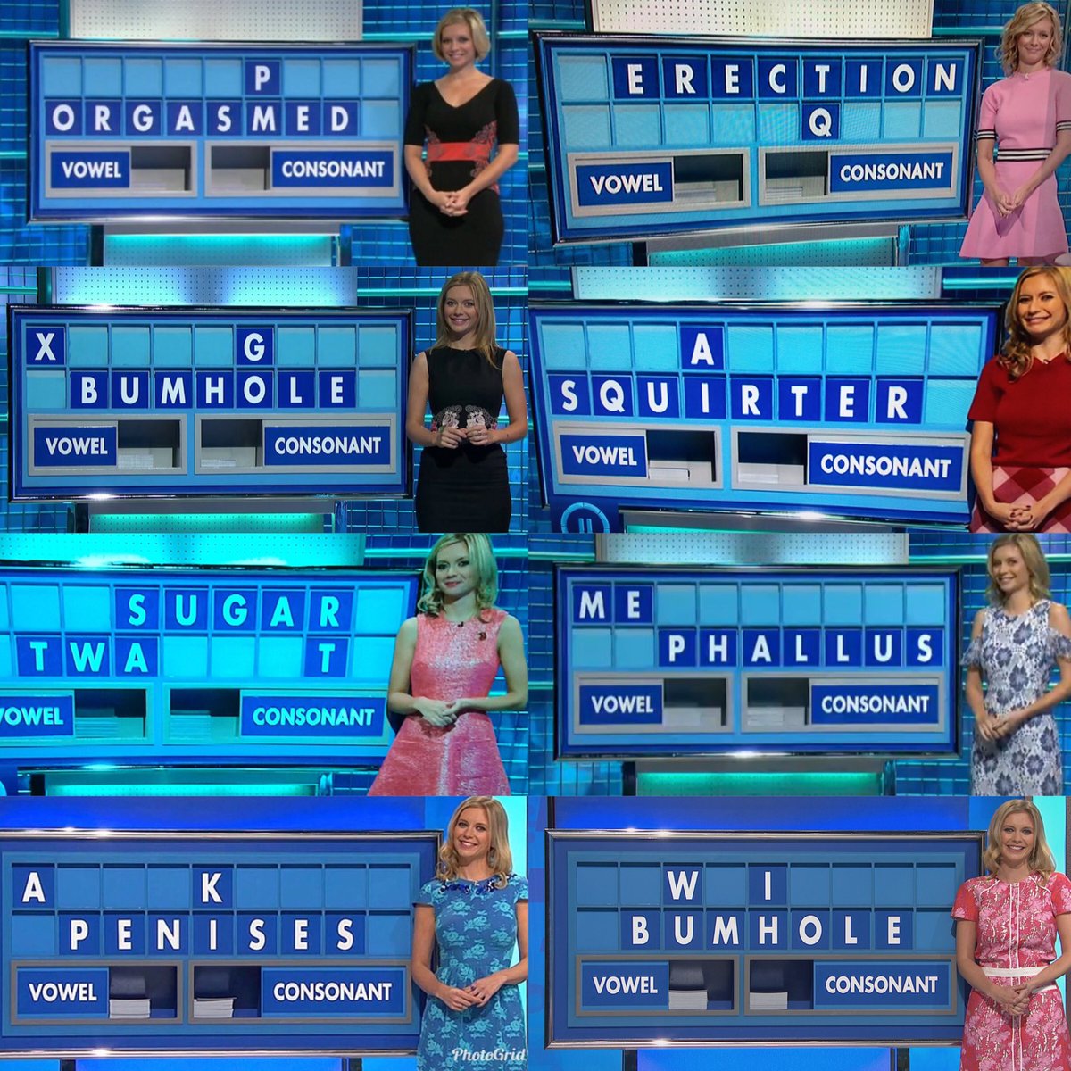 RachelRileyRR's tweet photo. Celebratory 10 years of rude @C4Countdown words as promised! 
Do with them, what you will! 😇🙀😂 https://t.co/0Mseg5jPLp