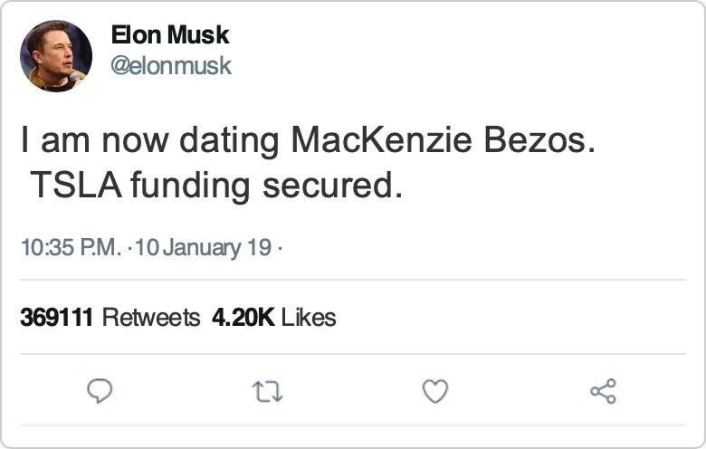 TTBlackBox's tweet photo. Once again this proves @elonmusk is a genius! $AMZN $TSLA https://t.co/pZoMaGTNz2