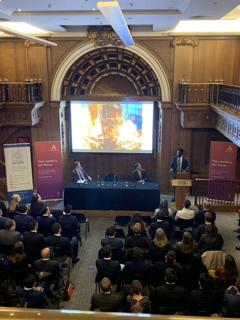 edventham's tweet photo. Full house to see @OlaNextGen talk on ‘The Future of Broking’ @NGINLDN - are robots the future? https://t.co/Afl911WP5J