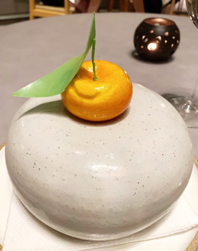 Easy peeler of sea buckthorn sorbet &amp; white chocolate is delicious 👌🏻💯 10/10 Thank you <a href="/adschef/">Adam Reid</a> at <a href="/TheFrenchMCR/">The French</a>