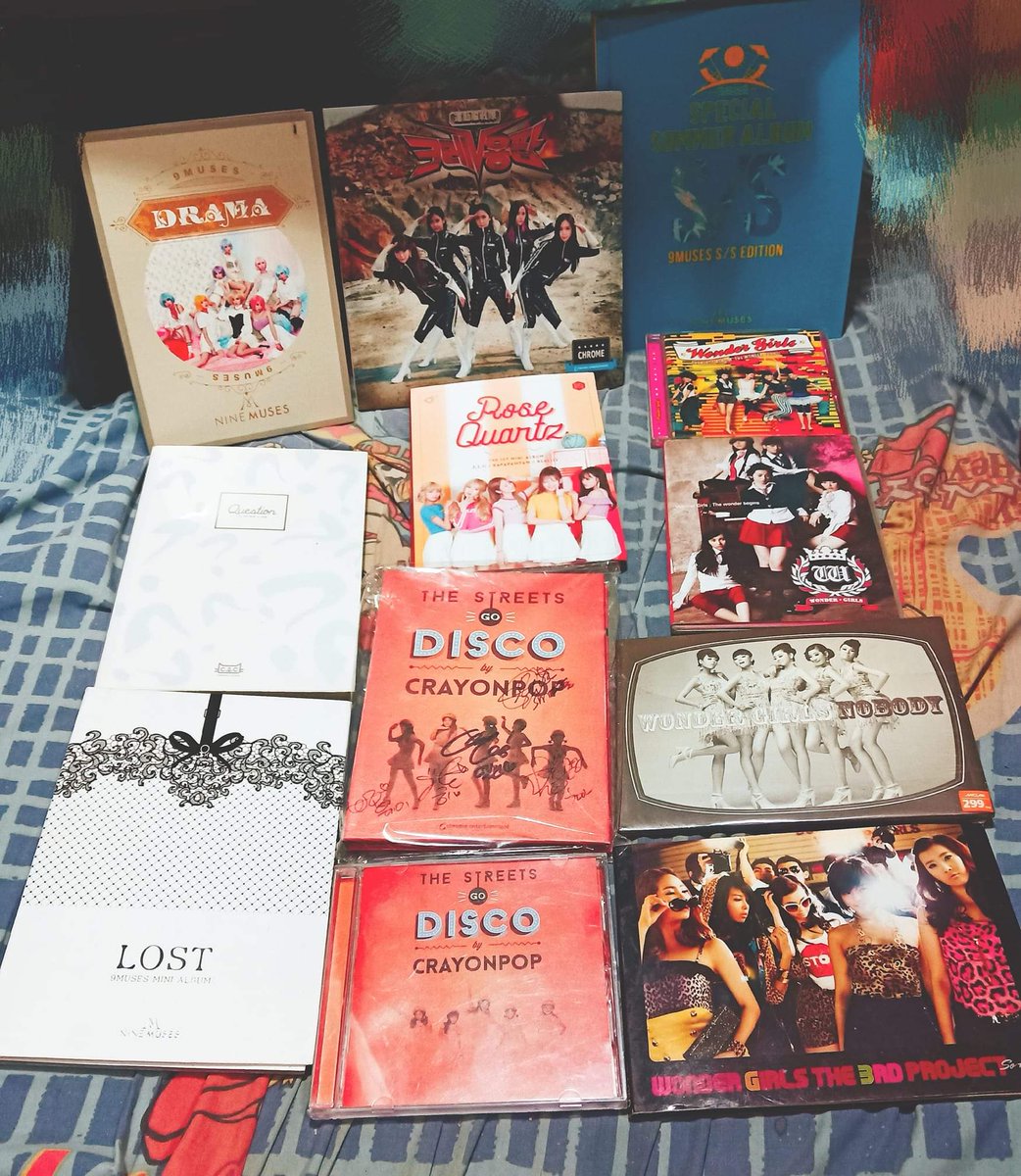 chosun44's tweet photo. k-pop Album ของผม ไม่ใช่สายเก็บอะไรเยอะแยะนะ อันไหนถูกใจก็ซื้อ (จริงๆมีอีกหาเจอแค่เท่านี้) ตามแนวนี้จนหลายคนยังไม่ตาม และยังตามจนหลายคนเลิกตามไปแล้ว อาจมีหลงสายหลงทางไปบ้าง แต่ยังไงก็คือ... #Kpop ❤
#wondergirls #crayonpop #ninemuse #CLC #rosequart https://t.co/ZWIQrrqMdP