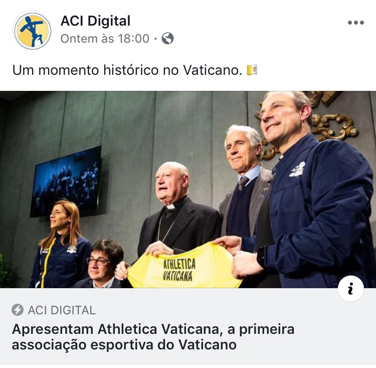 edwardpampolha's tweet photo. A moda das atléticas chegou ao Vaticano também https://t.co/qwQW6bcGfy