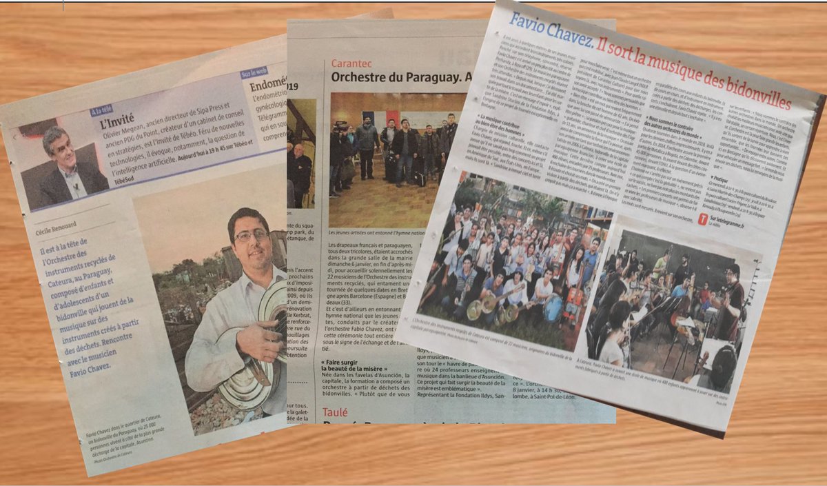 La gira de la <a href="/OrquestaRecicla/">Orquesta de Instrumentos Reciclados de Cateura</a> continúa por Europa. Su llegada a #Francia ha sido destacada por los medios de comunicación de ese país. #Giracateura #orquestadecateura #landfillharmonic