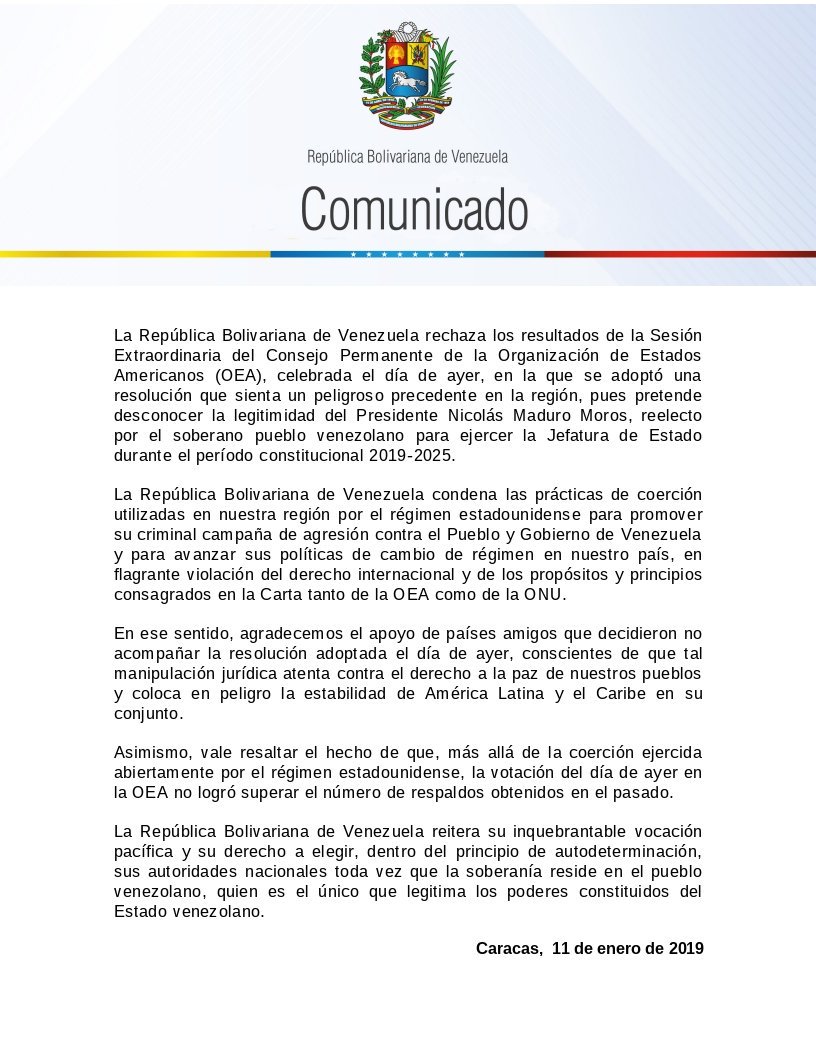 OEA - Dictadura de Nicolas Maduro - Página 20 DwofyzrX4AEmqkT