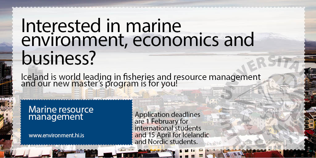 freydisvigfus's tweet photo. See our NEW exciting master's program in ICELAND in Marine Resource Management https://t.co/jtUdaXWtQr  #marine #Oceans #StudyInIceland @uni_iceland @Haskoli_Islands https://t.co/8aLLPLT1jE