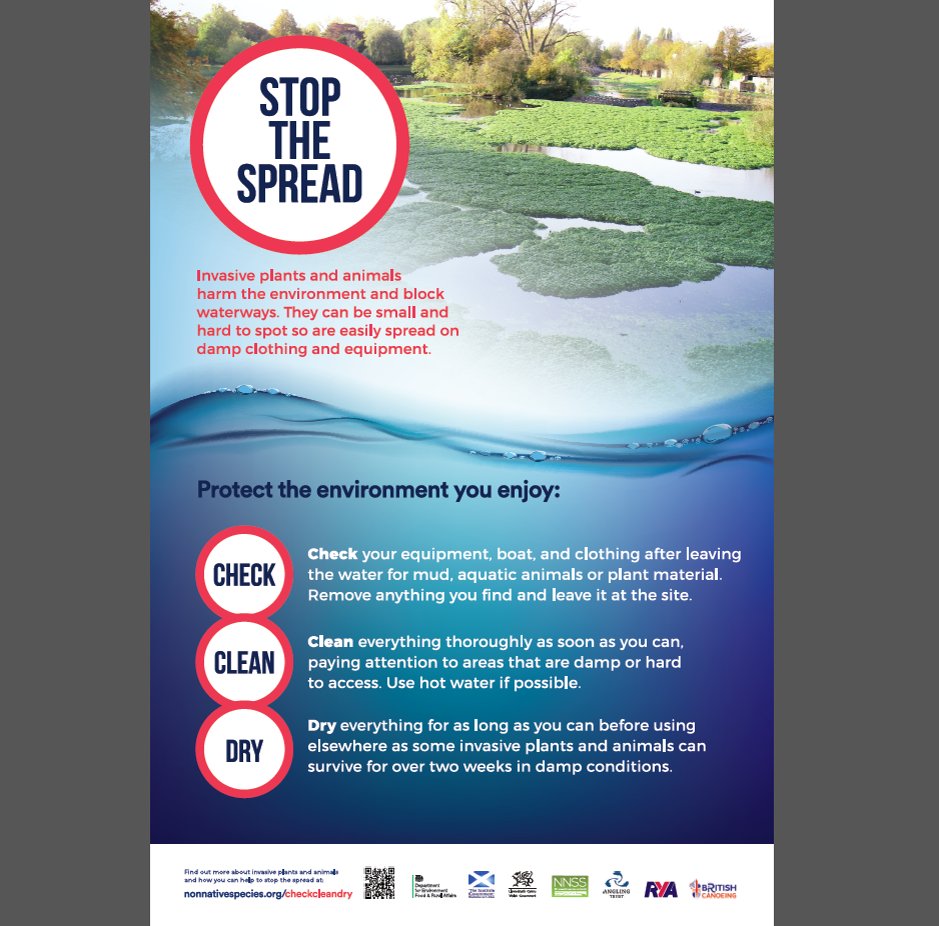 Have a few minutes to spare this weekend? If you've packed away your boat or fishing kit until spring, why not check that it's properly clean and dry so that you don't risk transferring any #invasivespecies to your favourite spots when you use it again!